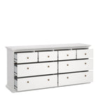 Geneva 180cm Wide 8 Drawer Chest of Drawer-White - FurniComp
