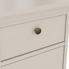 Geneva 1 Door 1 Drawer Bedside Table-Cashmere - FurniComp