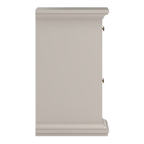 Geneva 1 Door 1 Drawer Bedside Table-Cashmere - FurniComp
