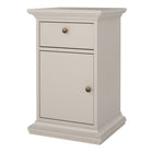 Geneva 1 Door 1 Drawer Bedside Table-Cashmere - FurniComp