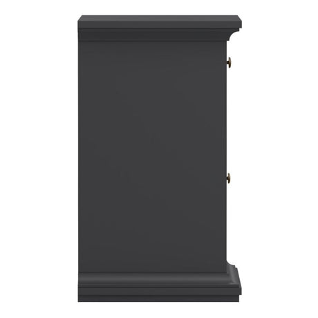 Geneva 1 Door 1 Drawer Bedside Table-Grey - FurniComp