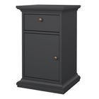 Geneva 1 Door 1 Drawer Bedside Table-Grey - FurniComp