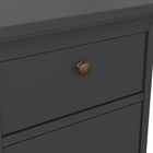Geneva 1 Door 1 Drawer Bedside Table-Grey - FurniComp
