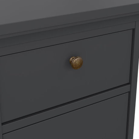 Geneva 1 Door 1 Drawer Bedside Table-Grey - FurniComp