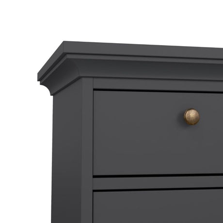 Geneva 1 Door 1 Drawer Bedside Table-Grey - FurniComp