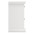 Geneva 1 Door 1 Drawer Bedside Table-White - FurniComp