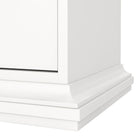 Geneva 1 Door 1 Drawer Bedside Table-White - FurniComp