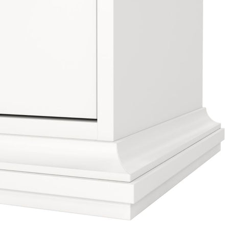 Geneva 1 Door 1 Drawer Bedside Table-White - FurniComp