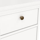 Geneva 1 Door 1 Drawer Bedside Table-White - FurniComp