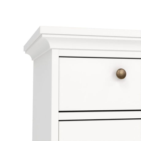 Geneva 1 Door 1 Drawer Bedside Table-White - FurniComp