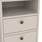 Geneva 2 Drawer Bedside Table-Cashmere - FurniComp