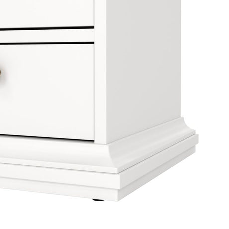 Geneva 2 Drawer Bedside Table-White - FurniComp