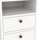 Geneva 2 Drawer Bedside Table-White - FurniComp