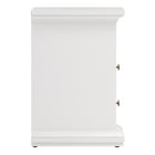 Geneva 2 Drawer Bedside Table-White - FurniComp