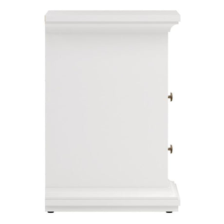 Geneva 2 Drawer Bedside Table-White - FurniComp