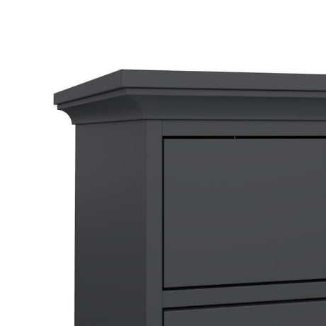 Geneva 60cm 5 Drawer Tall Chest of Drawer-Grey - FurniComp