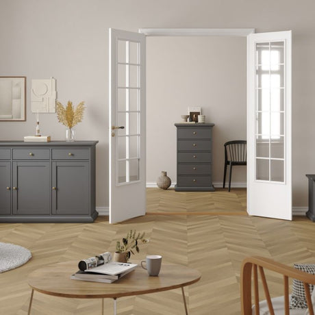 Geneva 60cm 5 Drawer Tall Chest of Drawer-Grey - FurniComp