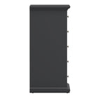 Geneva 60cm 5 Drawer Tall Chest of Drawer-Grey - FurniComp