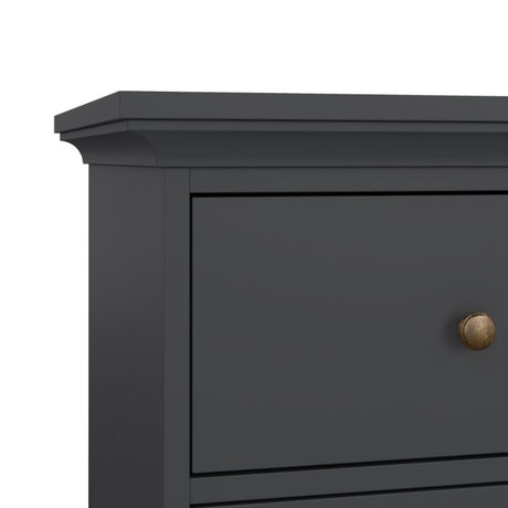 Geneva 90cm 6 Drawer Tall Chest of Drawer-Grey - FurniComp