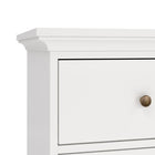 Geneva 90cm 6 Drawer Tall Chest of Drawer-White - FurniComp