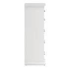 Geneva 90cm 6 Drawer Tall Chest of Drawer-White - FurniComp