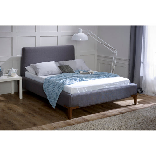 Giselle Slate Grey with Oak Fabric Bed Frame - FurniComp