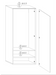 Giulia 1 Door White Gloss Tall Narrow Shallow Depth Hallway Cabinet - FurniComp