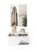 Giulia White Gloss Shoe Storage Bench With Flap Door - FurniComp