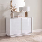 Glacia 2 Door White Gloss Sideboard - FurniComp