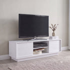 Glacia 2 Door White Gloss TV Unit - FurniComp