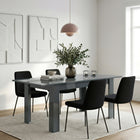Ashley 137x90cm Extending Dining Table- Grey Gloss - FurniComp