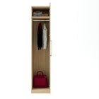 Harley 1 Door 50cm Wardrobe - Cashmere & Oak - FurniComp