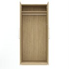 Harley 2 Door 90cm Wardrobe - Cashmere & Oak - FurniComp