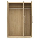 Harley 3 Door 140cm Wardrobe - Cashmere & Oak - FurniComp