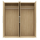 Harley 4 Door 180cm Wardrobe - Cashmere & Oak - FurniComp