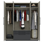 Harley 4 Door 3 drawer 180cm Wardrobe - Anthracite Grey - FurniComp