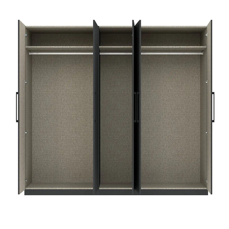 Harley 5 Door 230cm Wardrobe - Anthracite Grey - FurniComp