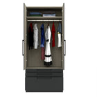 Harley 2 Door 3 Drawer 90cm Wardrobe - Cashmere & Anthracite Grey - FurniComp