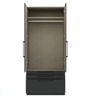 Harley 2 Door 3 Drawer 90cm Wardrobe - Cashmere & Anthracite Grey - FurniComp