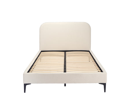 Heather Ivory Boucle Bed Frame - FurniComp