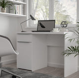 Iris 1 Door 1 Drawer Home Office Desk in White - FurniComp