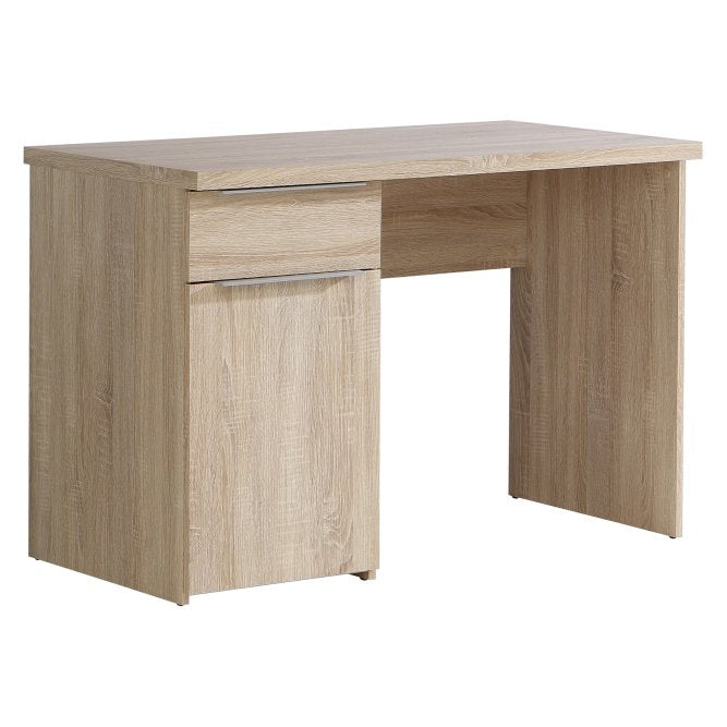 Iris 1 Door 1 Drawer Home Office Desk in Oak - FurniComp