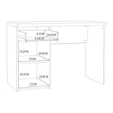 Iris 1 Door 1 Drawer Home Office Desk in Oak - FurniComp