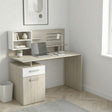 Jade 1 Door 1 Drawer Matt White and Shannon Oak Office Desk - FurniComp