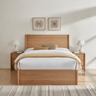 Theo Wooden Oak Storage Bed Frame - FurniComp