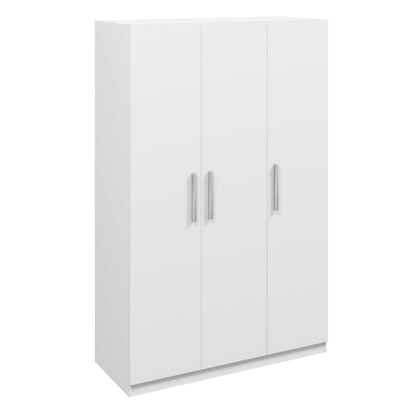 Joy 3 Door High Gloss White Wardrobe - FurniComp