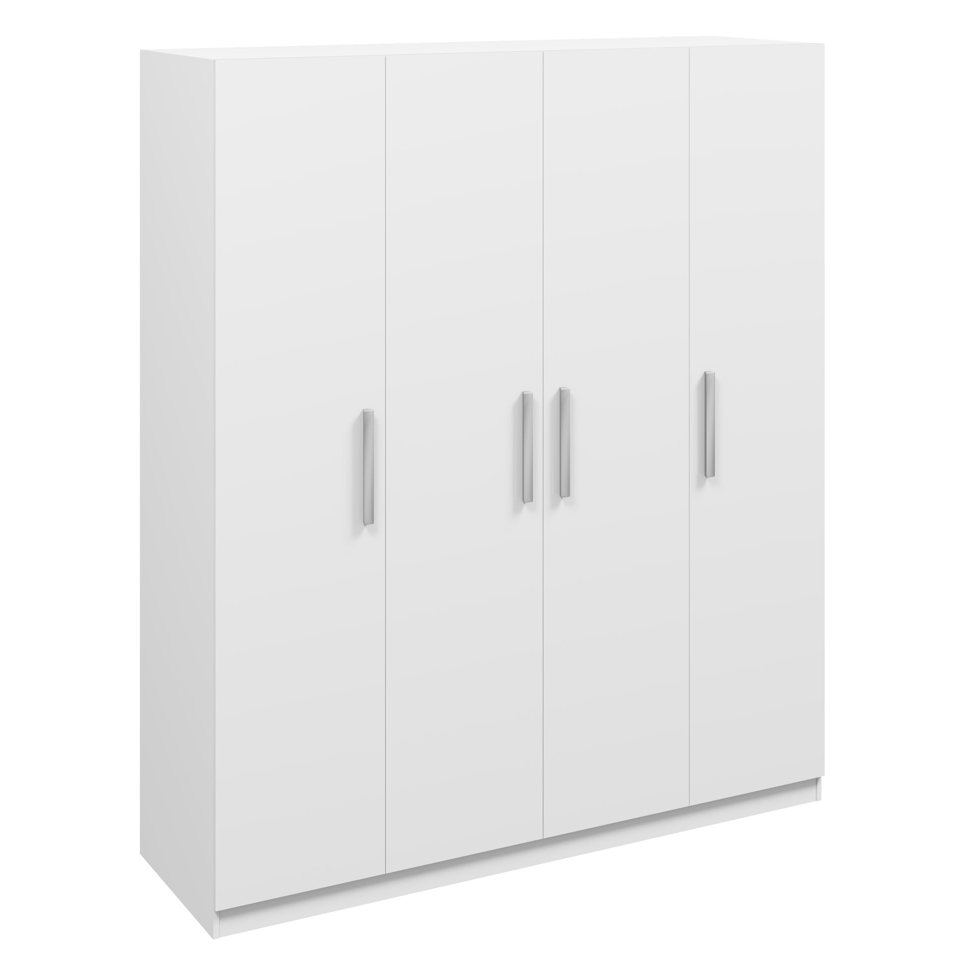 Joy 4 Door High Gloss White Wardrobe - FurniComp