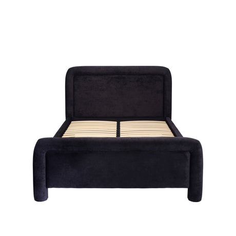 Jude Black Fabric Bed Frame - FurniComp