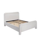 Jude White Fabric Bed Frame - FurniComp