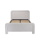 Jude White Fabric Bed Frame - FurniComp